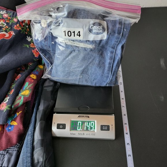 Kancan Womens Raw Hem High RIse Whiskered Distressed Denim Blue Jeans Size 1/24 - Picture 14 of 14